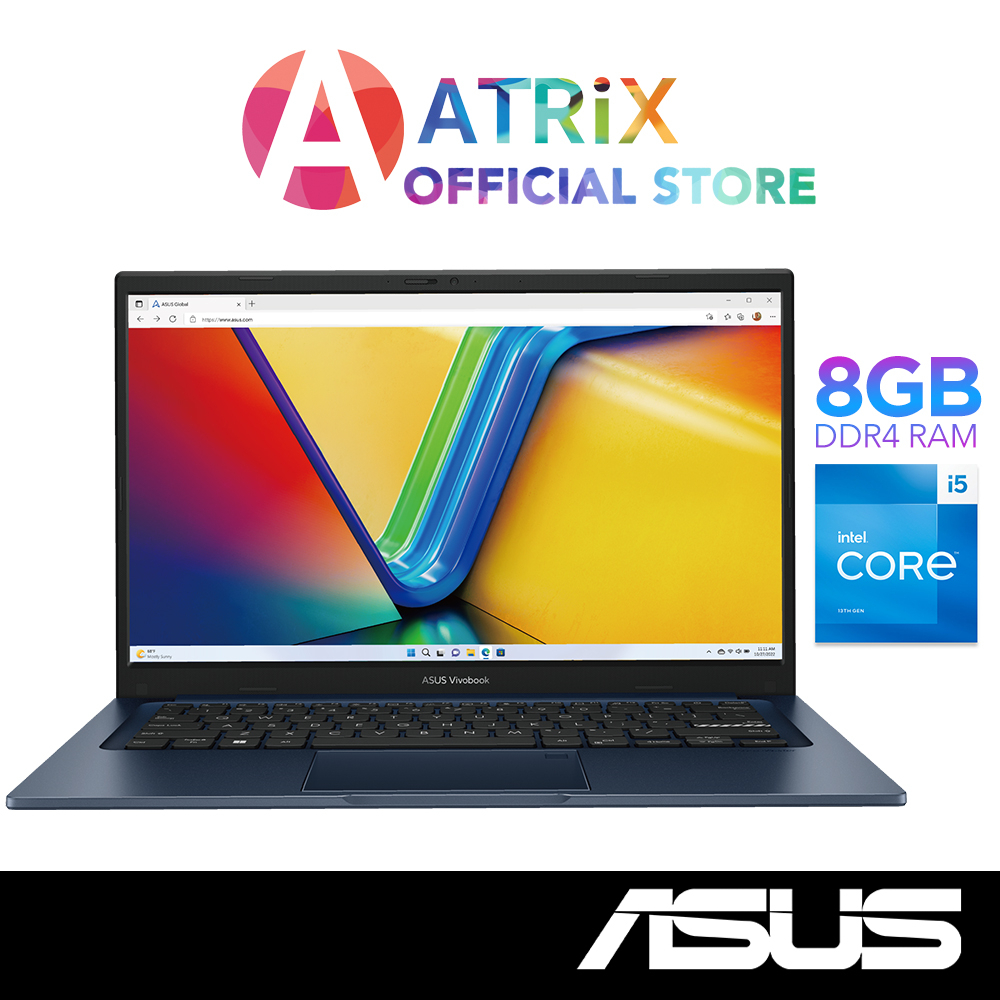 【Express Delivery】ASUS Vivobook 14 X1404VA-AM179W | 14&quot; FHD | i5-1335U | 8GB DDR4 | 512GB SSD | Win11 Home