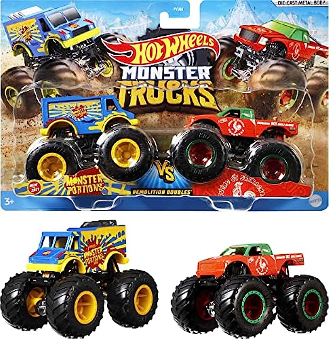 Hot Wheels Monster Trucks Demolition Doubles 2-Pack [Styles May Vary]