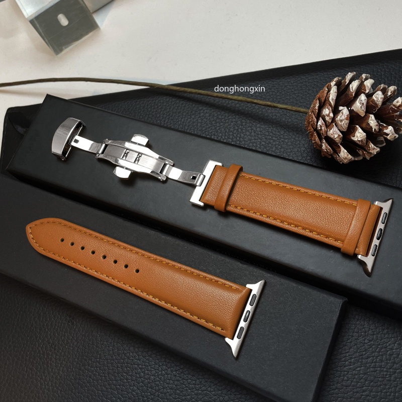 Leather Strap Band 45mm 41mm 44mm 40mm 42mm 38mm 44 for i-Watch 3 4 5 SE 6 Bracelet Watch Serie 7 Strap 45 mm For Apple Watch