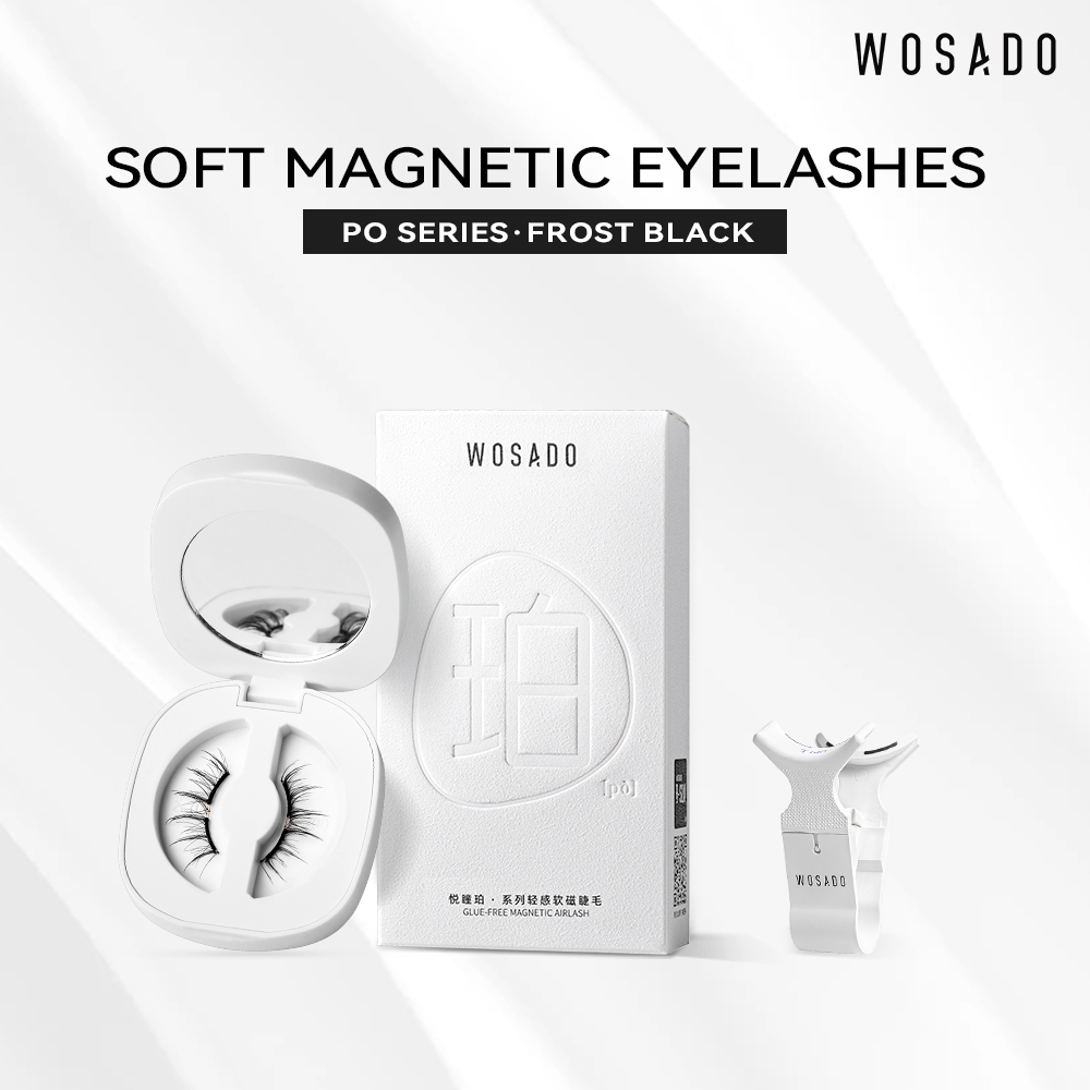 WOSADO Reusable Magnetic Lashes Set FROST BLACK Professional High Quality Premium Safe Dupont 3D False Eyelashes No Glue Wild Hot Sexy Look Makeup