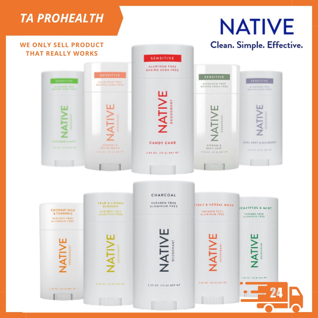 Native Deodorant - Natural Deodorant For Women and Men - Aluminum Free, Parabens Free, Sulfates Free, Vegan