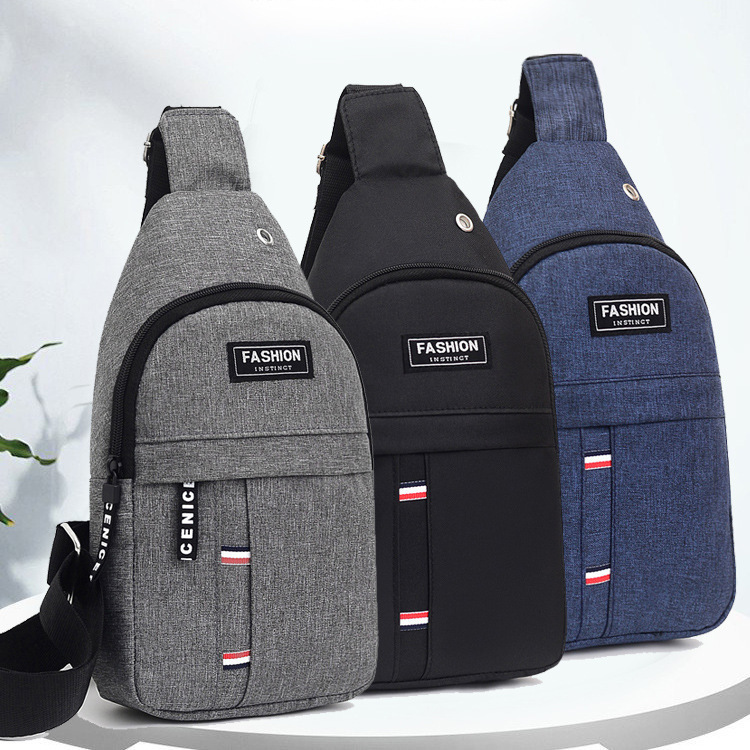 Chest Bag Men New Style Casual Korean Version Oxford Cloth Trendy Sports Small Bag Shoulder Messenger Bag Canvas Backpack Female Bag